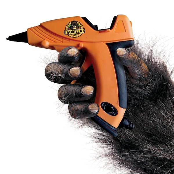 Gorilla Hot Glue Gun Mini Dual Temp and Hot Glue Sticks Mini 30 Count Bundle Kit, Orange