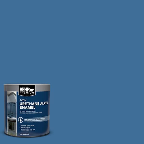 1 qt. #M520-6 National Anthem Satin Enamel Urethane Alkyd Interior/Exterior Paint