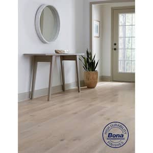 Glacier White Oak 5/8 in. T x 5 in. W Tongue and Groove Wire Brushed Engineered Hardwood Flooring (23.88 sqft/case)
