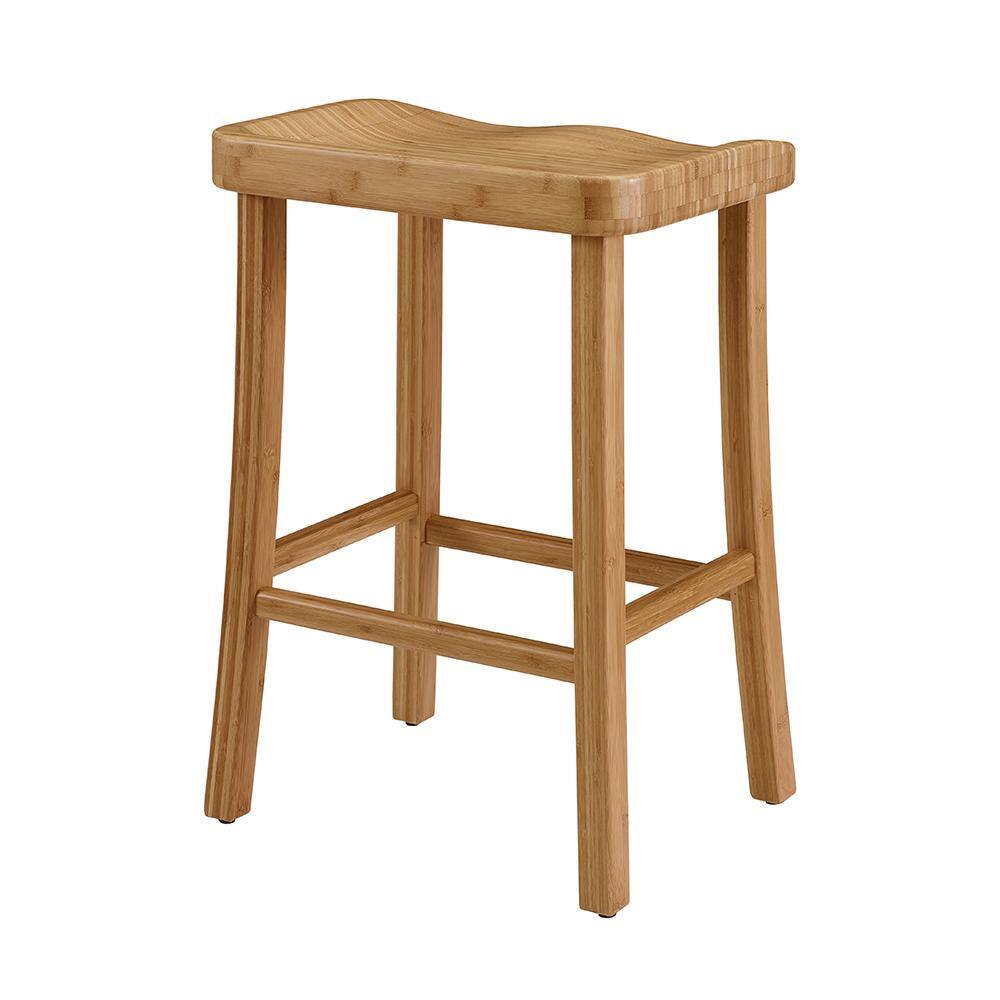Caramelized Bamboo Saddle Style Counter Stool