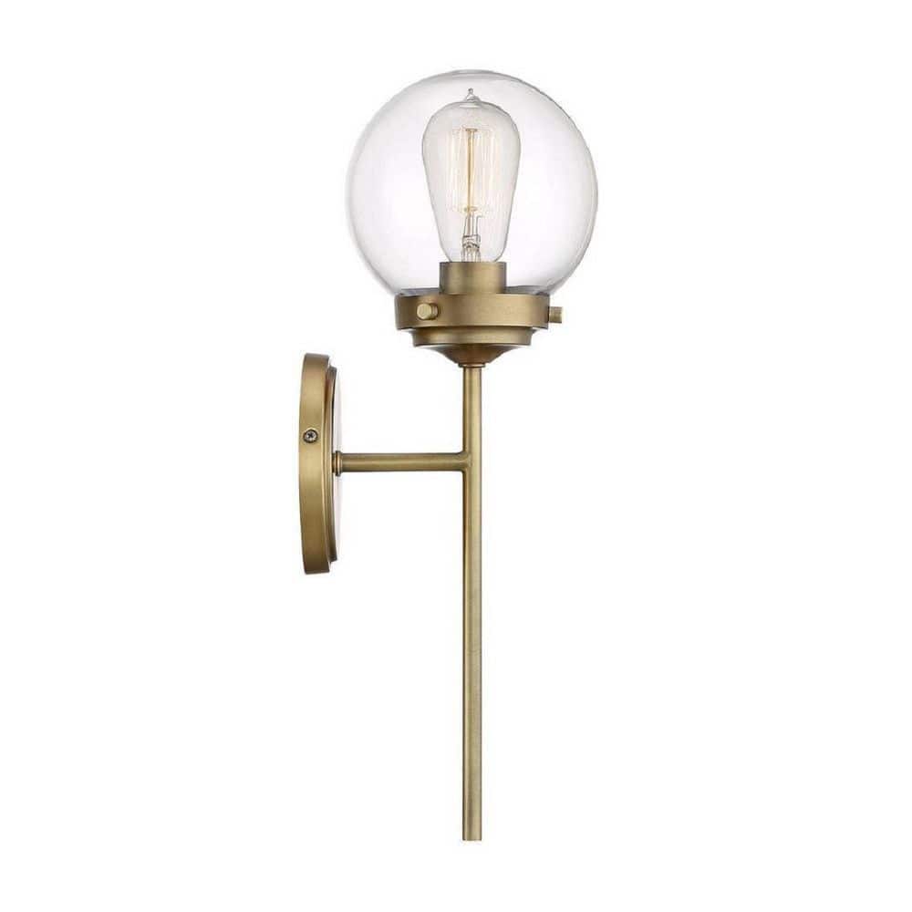 18-Inch Brass and Bronze Dimmable Wall Sconce