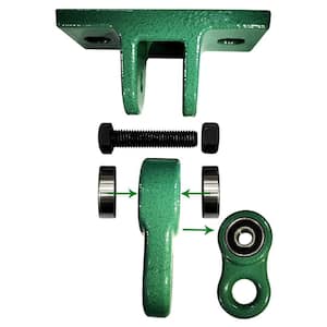 Heavy Duty Outdoor Swing Hangers Screws Bolts Included Over 5000 lbs. Capacity, Green (2-Pack)