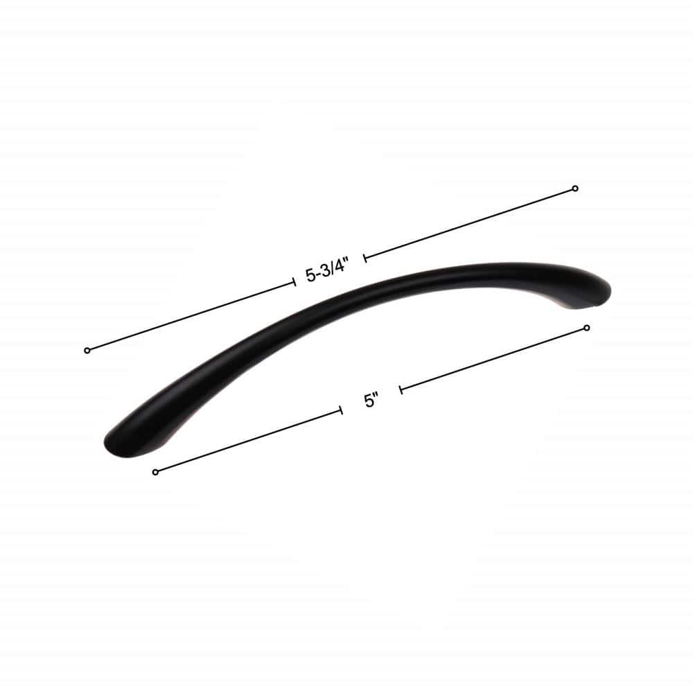 Matte Black Traditional Arch Loop Cabinet Pulls with Mounting Hardware