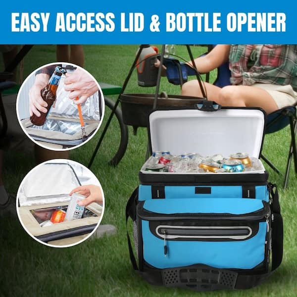 Justincity 47.93 qt. Insulated and Wheeled Soft-Side Cooler