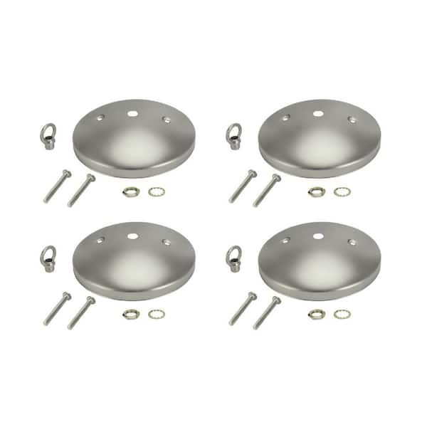 Aspen Creative Corporation 5 in. Brushed Pewter Modern Canopy Kit (4-Pack)