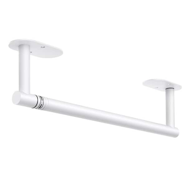 Wall Mount Single Post Toilet Paper Holder in White
