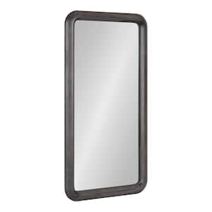 Pao 16.75 in. W x 31.50 in. H Wood Gray Rectangle Framed Decorative Mirror