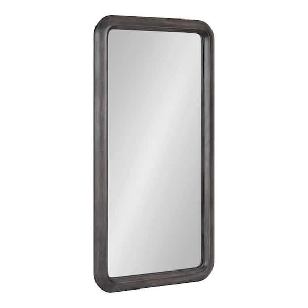 Kate and Laurel Pao 16.75 in. W x 31.50 in. H Wood Gray Rectangle Framed Decorative Mirror