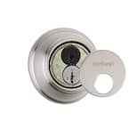 816 Series Satin Nickel Single Cylinder Key Control Deadbolt featuring SmartKey Security