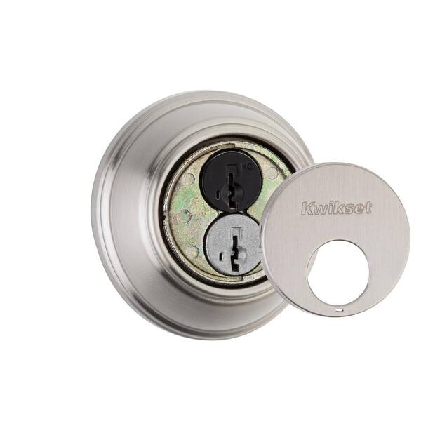 Kwikset 816 Series Satin Nickel Single Cylinder Key Control Deadbolt featuring SmartKey Security
