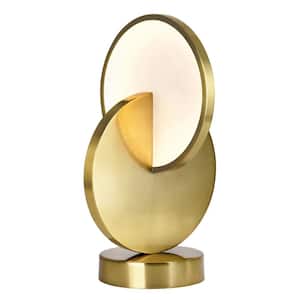 Tranche 16 in. Brushed Brass Indoor LED Table Lamp