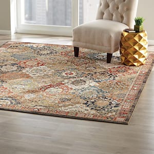 Patchwork Multi 2 ft. x 4 ft. Medallion Scatter Area Rug