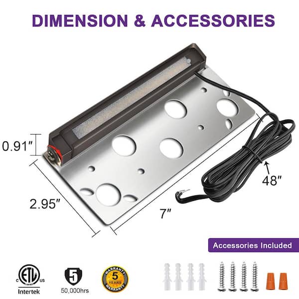 Sofiton 4-Pack 200 Lumens Low Voltage Bronze Integrated LED RGB