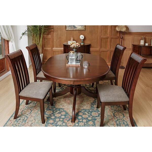 extendable oval dining table and 4 chairs