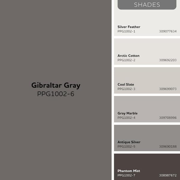 Glidden Premium 1 gal. PPG1002-6 Gibraltar Gray Flat Exterior