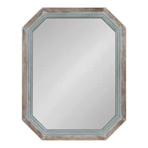 Medium Novelty Blue American Colonial Mirror (36 in. H x 28 in. W)