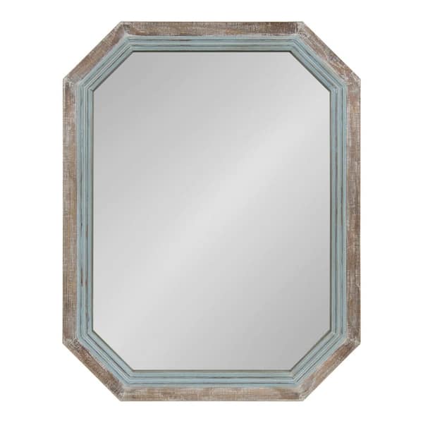 Kate and Laurel Medium Novelty Blue American Colonial Mirror (36 in. H x 28 in. W)