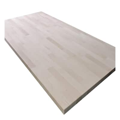 Sparrow Peak Bamboo Vertical Grain 96-in x 25-in x 1.75-in Unfinished  Natural Straight Butcher Block Bamboo Countertop at