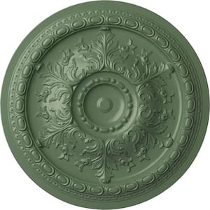 38-3/8" x 2-7/8" Oslo Urethane Ceiling (Fits Canopies up to 7-5/8"), Hand-Painted Athenian Green
