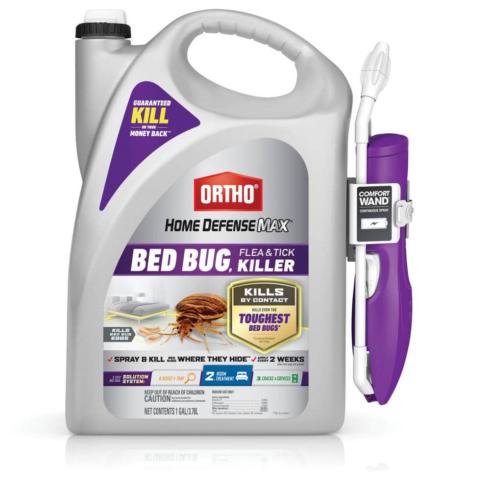 Ortho Home Defense Max 1 Gal. Bed Bug, Flea and Tick Killer with Comfort  Wand 0212710 - The Home Depot