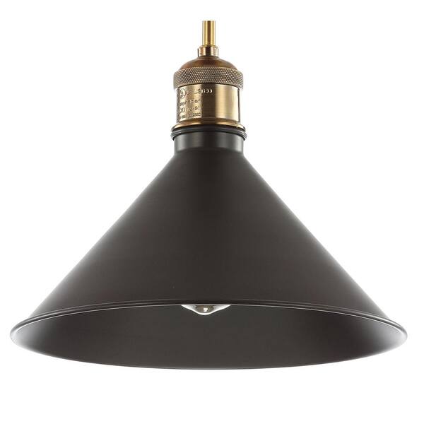 JONATHAN Y Nick 11 in. 1-Light Oil Rubbed Bronze/Brass Gold