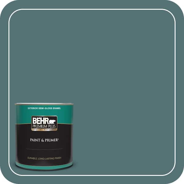 BEHR PREMIUM PLUS 1 qt. #PPU13-02 Juniper Berries Semi-Gloss Enamel Exterior Paint & Primer