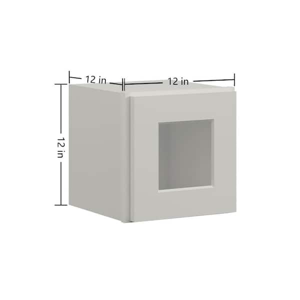 12 in. W x 12 in. D x 12 in. H in Shaker Dove Plywood Ready to Assemble Wall Cabinets without Glass