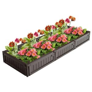 Outdoor Plastic Raised Garden Bed Set For Vegetable and Flower with Optional Setup Shapes