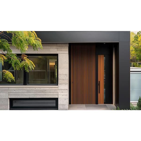 Ejoy - 8.5 in. x 106 in. x 1 in. Composite Cladding Siding Outdoor Wall Panel Board in Light Teak Color (Set of 2-Piece)