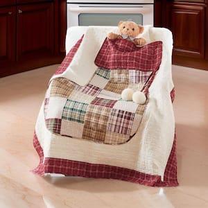 1-Piece Multicolor Solid King Size Cotton Quilt Throw Blanket