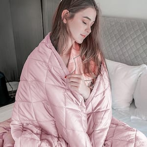 Pink 3-Piece Set 41 in. x 60 in. 10 lbs. Heavy Weighted Blanket