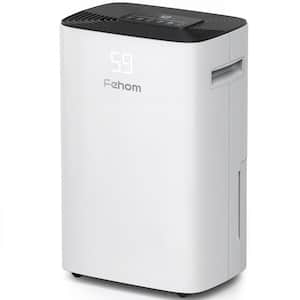 50-Pint Dehumidifier With Bucket and Drain for 4500 sq. ft. Bedrooms, Basements, Bathrooms and Laundry Rooms. White