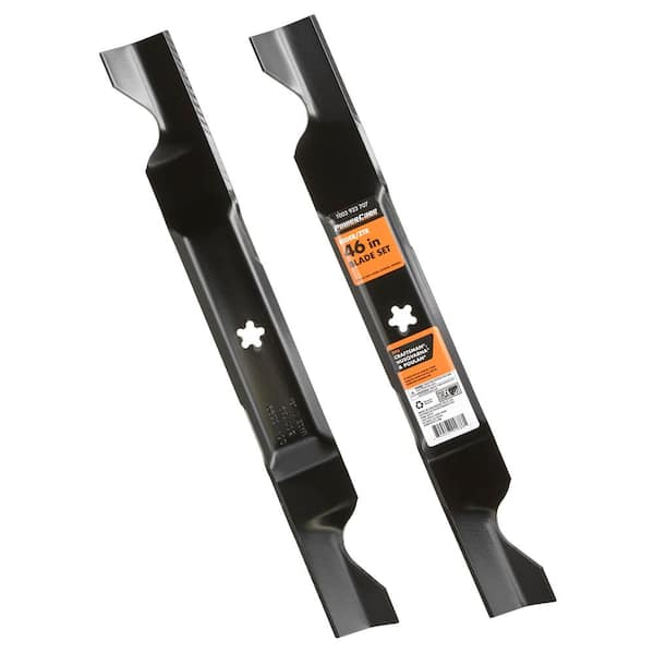 Powercare 2 Blade Set for 46 in. cut Craftsman, Husqvarna, Poulan Mowers, Replaces OEM Numbers 532405380, 594892801