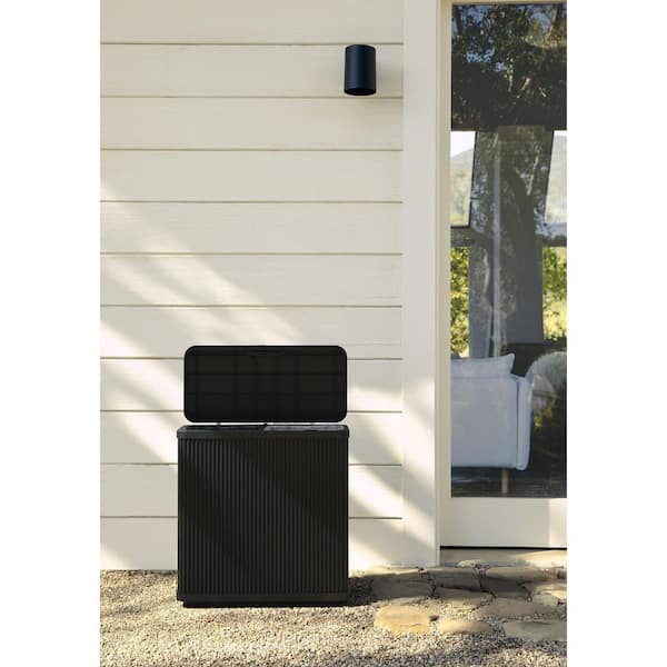 Veradek Tambour Series 11.75 in. W x 25 in. L x 26.5 in. H Black