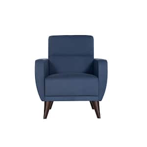 Navy Chair with Storage and Performance Fabric