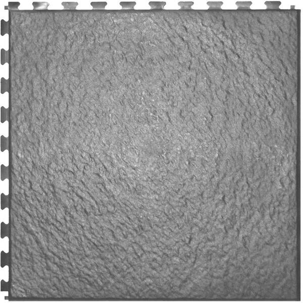 IT-tile Slate Light Grey  20 In. x 20 In.  Vinyl Tile, Hidden Interlock Multi-Purpose Floor,  6 Tile