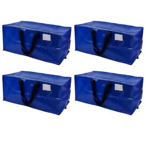 20 Gal. Heavy-Duty Moving and Storage Bag Blue Polypropylene (4-Pack)