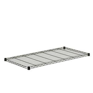 1 in. H x 48 in. W x 18 in. D 350 lb. Capacity Freestanding Steel Shelf in Black