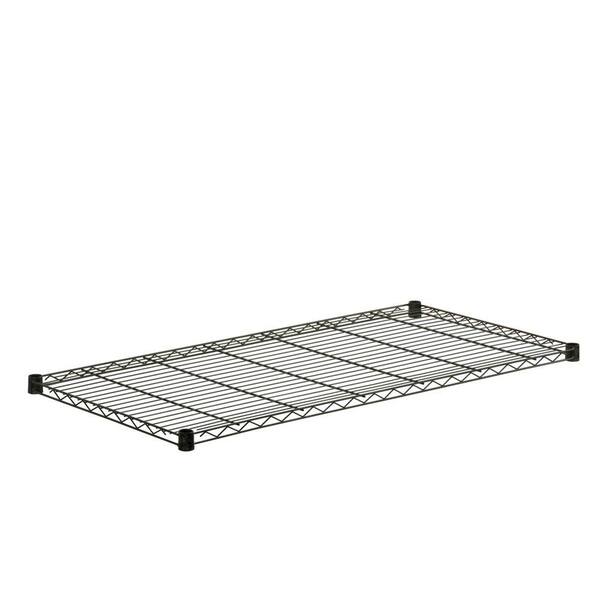 Honey-Can-Do 1 in. H x 48 in. W x 24 in. D 350 lb. Capacity Freestanding Steel Shelf in Black