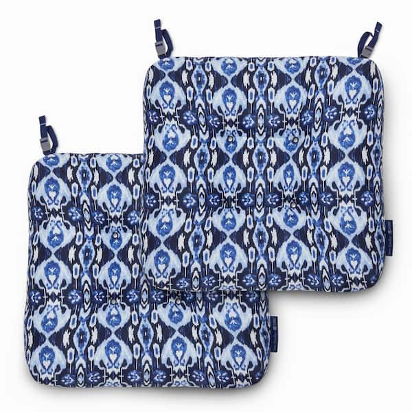 Classic Accessories Vera Bradley 19 in. L x 19 in. W x 5 in. Thick, 2-Pack Patio Chair Cushions in Ikat Island