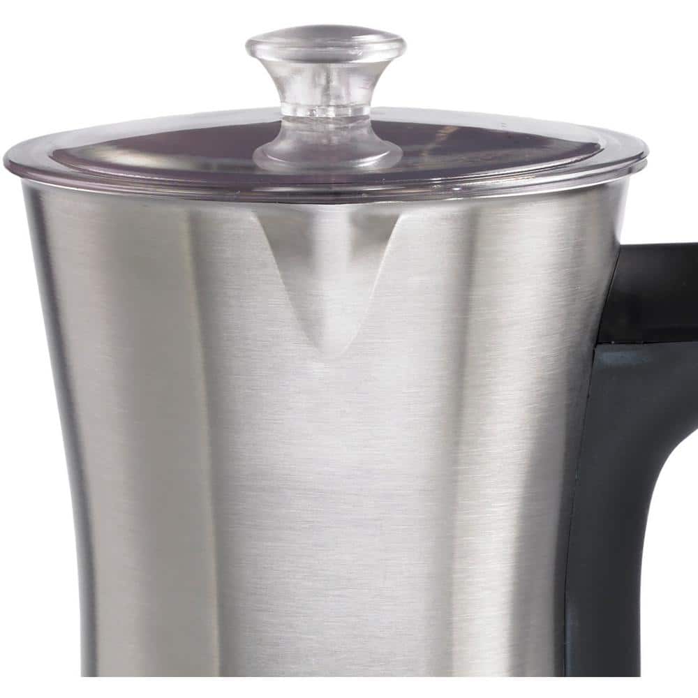 Brentwood 4-Cup Stainless Steel and Black Turkish Coffee Maker