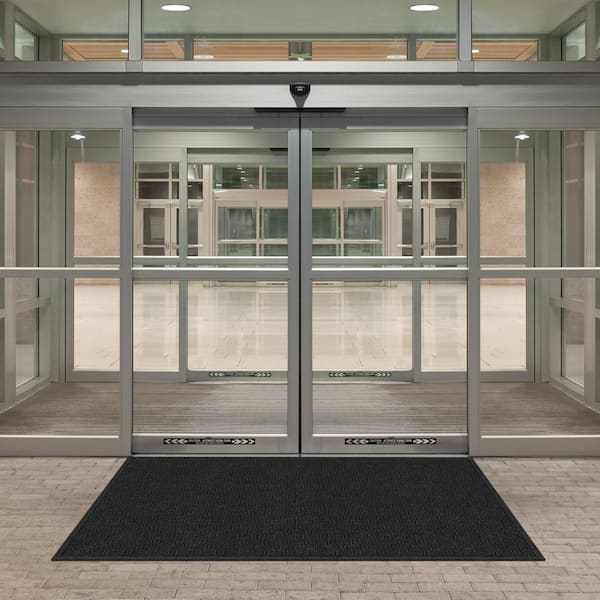 Black 48 in. x 72 in. Recycled Rubber Commercial Door Mat