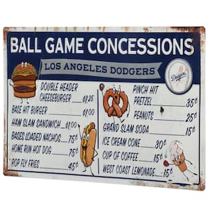 Los Angeles Dodgers Ball Game Concessions Metal Sign