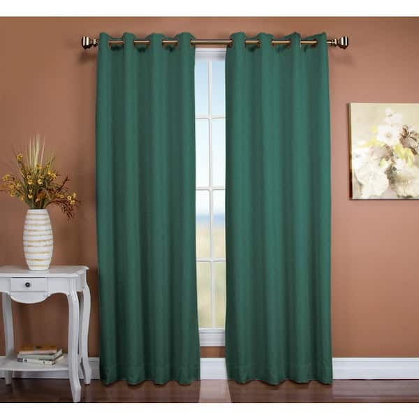 RICARDO Tacoma 50 in. W x 84 in. L Polyester Double Blackout Grommet Patio Panel in Woodland Green