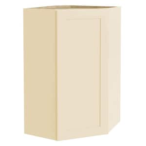 Newport Cream Painted Plywood Shaker Assembled Diagonal Corner Kitchen Cabinet Soft Close 20 in W x 12 in D x 36 in H