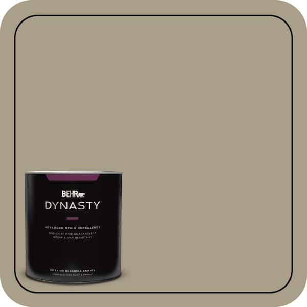 BEHR DYNASTY 1 qt. #N340-4 Tent Green One-Coat Hide Eggshell Enamel Interior Stain-Blocking Paint and Primer