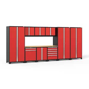 Pro Series 10-Piece 18-Gauge Steel Garage Storage System in Deep Red (192 in. W x 85 in. H x 24 in. D)