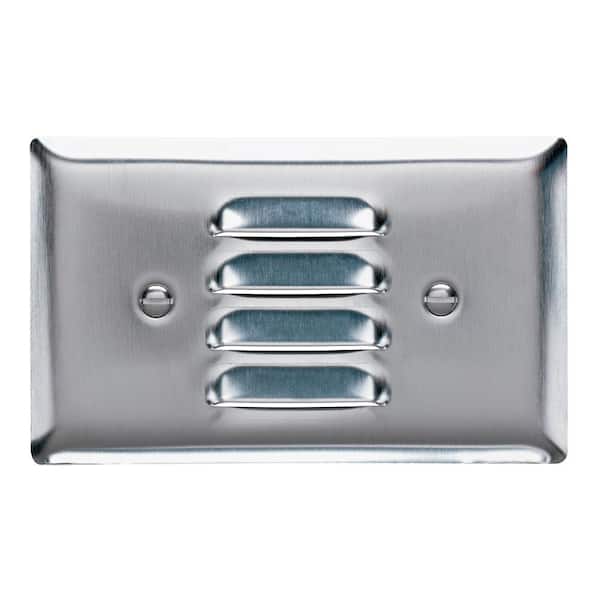 Legrand Pass & Seymour 302/304 S/S 1 Gang Horizontal Louvered Wall Plate, Stainless Steel (1-Pack)