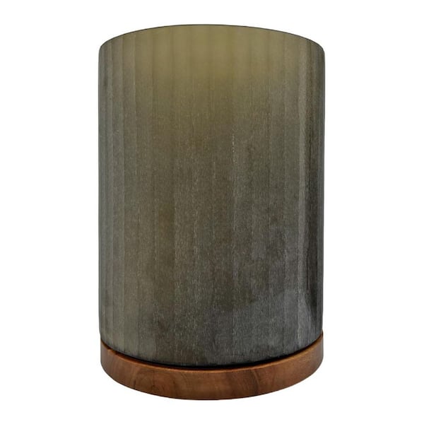castellousa 13" Gray Candlelike Cylinder Glass Vase
