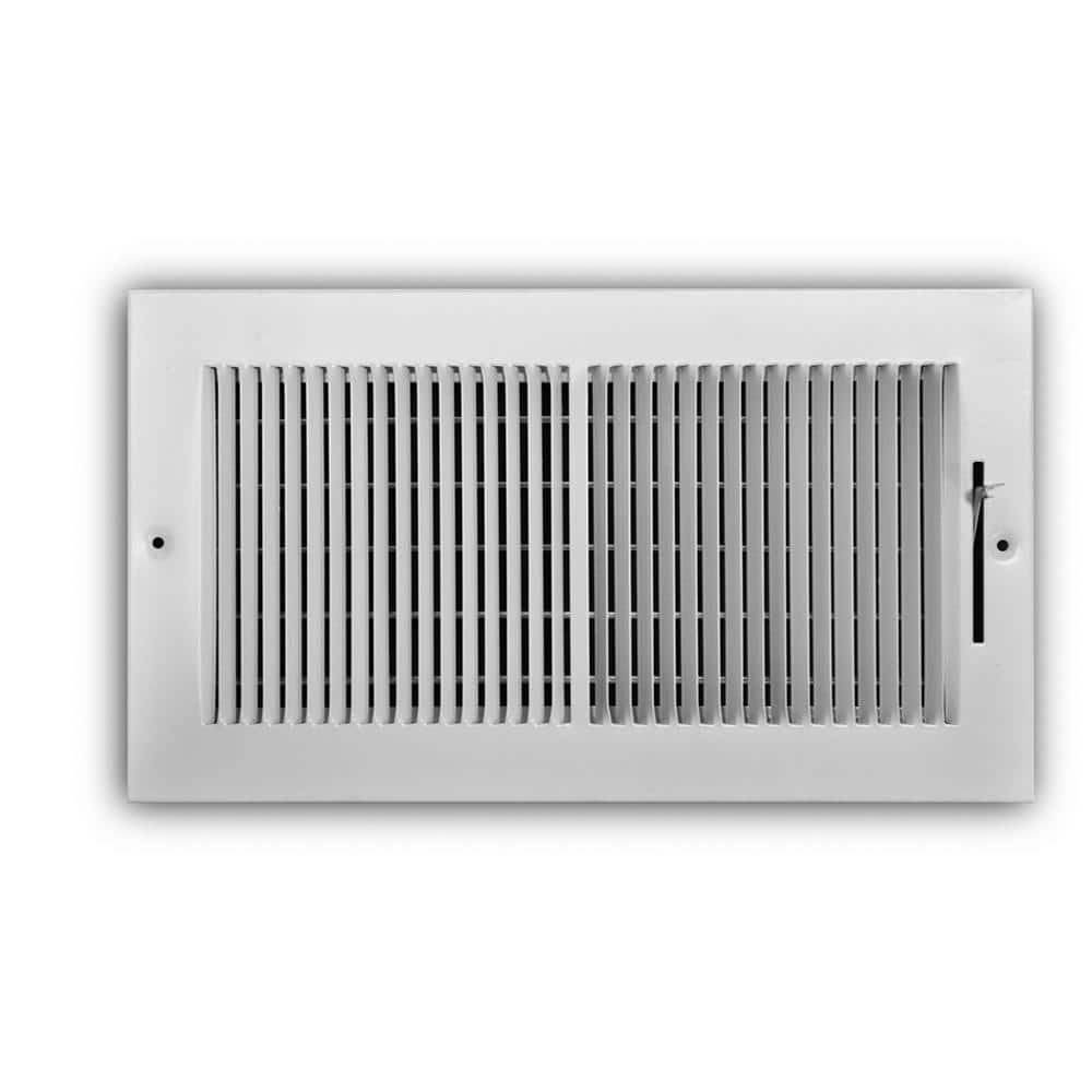 12 in. x 6 in. 2-Way Steel Wall/Ceiling Register with 1/3 in. Fin Spacing in White price history on PriceWatchPro